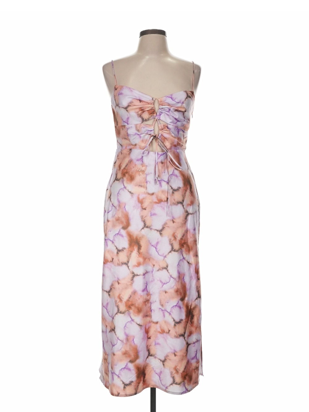 Dynamite Tie-Dye Maxi Dress in Peach, Lavender, Cream